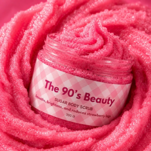 The 90's Beauty Strawberry Sugar Body Scrub 300g jar