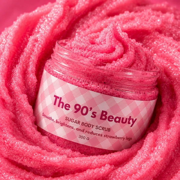 The 90's Beauty Strawberry Sugar Body Scrub 300g jar
